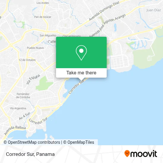 Corredor Sur map
