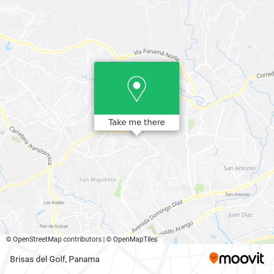 Brisas del Golf map