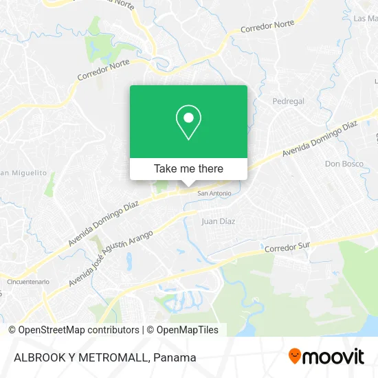 ALBROOK Y METROMALL map