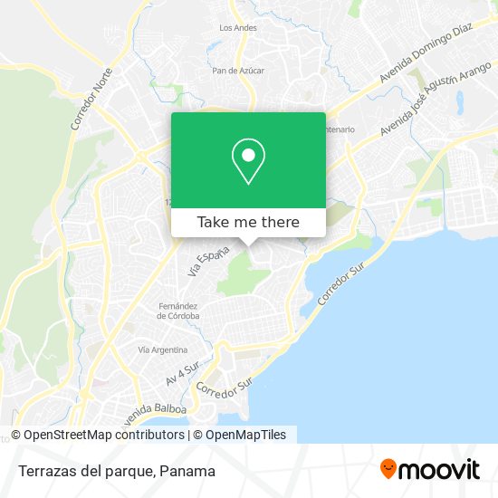 Terrazas del parque map