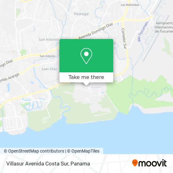 Villasur Avenida Costa Sur map