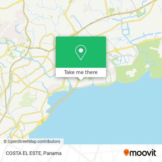 COSTA EL ESTE map