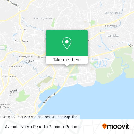 Avenida Nuevo Reparto Panamá map