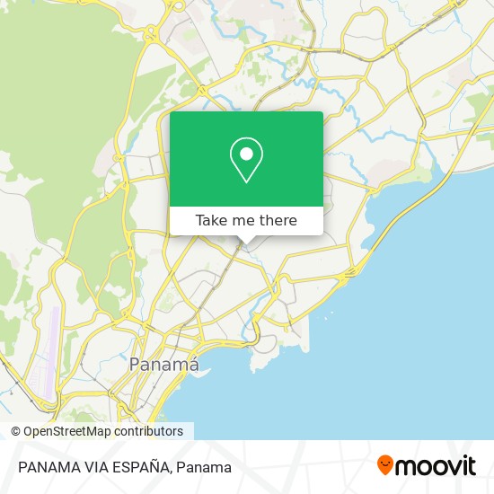 PANAMA VIA ESPAÑA map