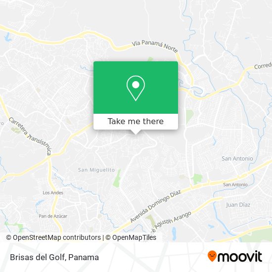 Brisas del Golf map