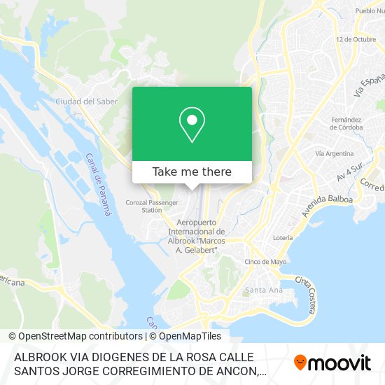 ALBROOK VIA DIOGENES  DE LA ROSA  CALLE SANTOS JORGE CORREGIMIENTO DE ANCON map
