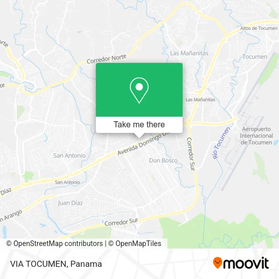 Mapa de VIA TOCUMEN