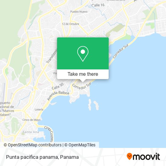Punta pacifica  panama map