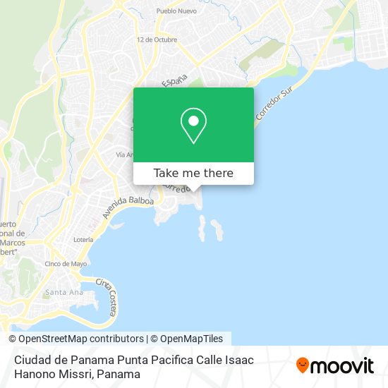 Ciudad de Panama  Punta Pacifica Calle Isaac Hanono Missri map
