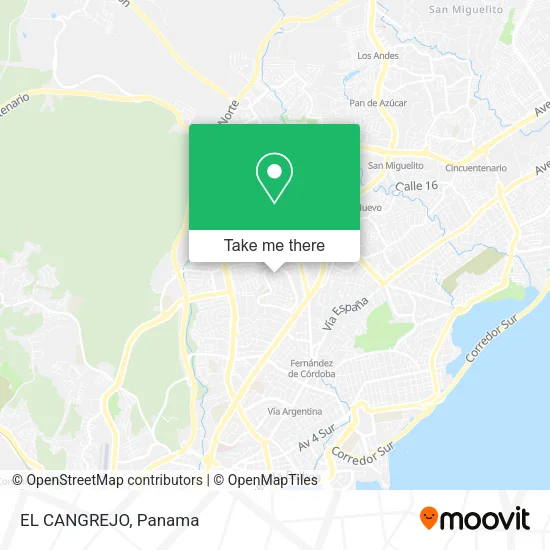 EL CANGREJO map