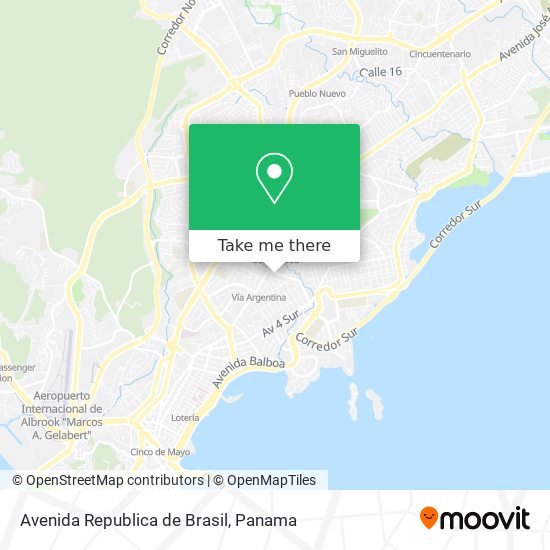 Avenida Republica de Brasil map