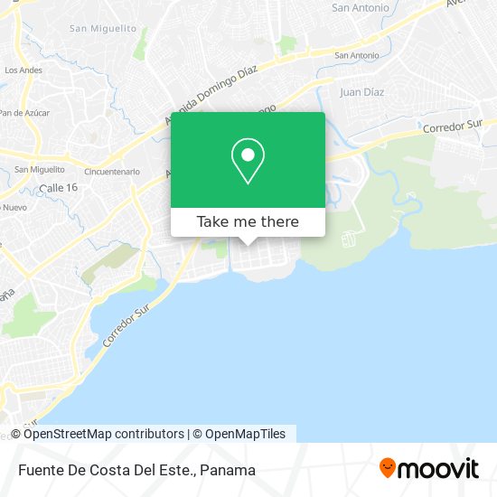 Fuente De Costa Del Este. map