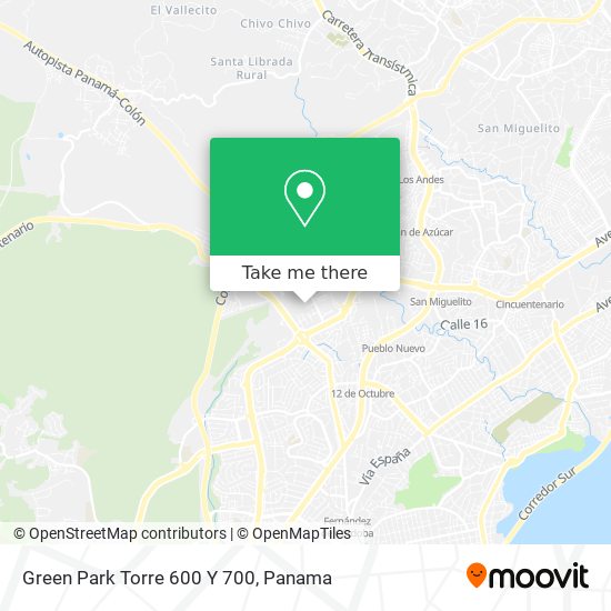 Mapa de Green Park Torre 600 Y 700