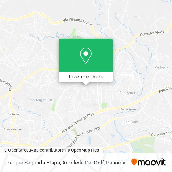 Parque Segunda Etapa, Arboleda Del Golf map
