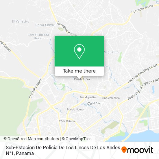 Sub-Estaciòn De Policia De Los Linces De Los Andes N°1 map