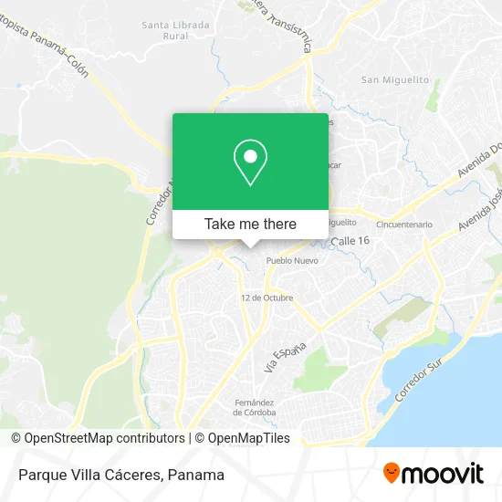 Parque Villa Cáceres map