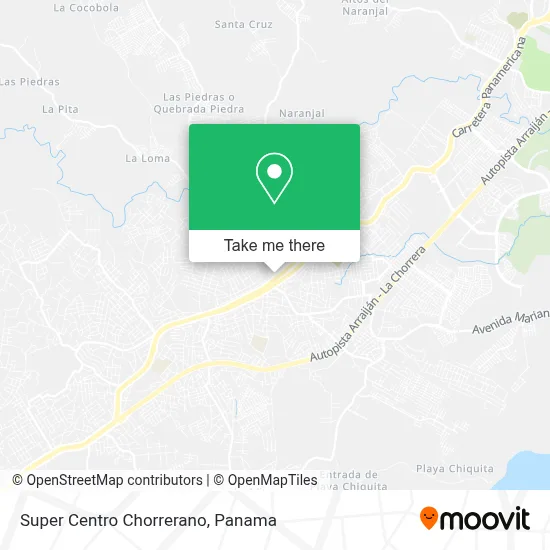 Super Centro Chorrerano map