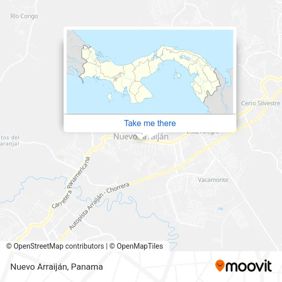 Mapa de Nuevo Arraiján