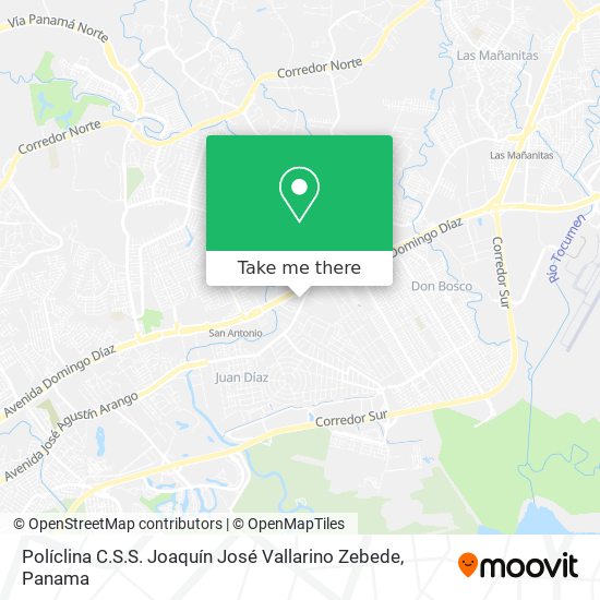 Políclina C.S.S. Joaquín José Vallarino Zebede map