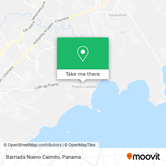 Mapa de Barriada Nuevo Caimito