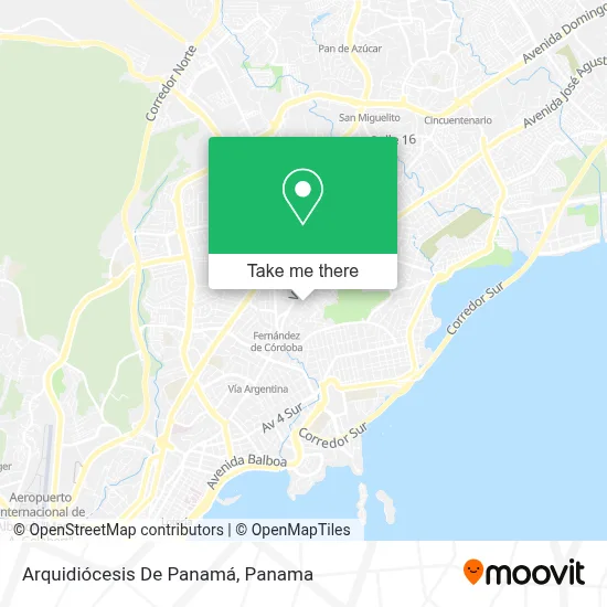 Arquidiócesis De Panamá map