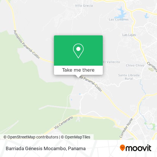 Barriada Génesis Mocambo map