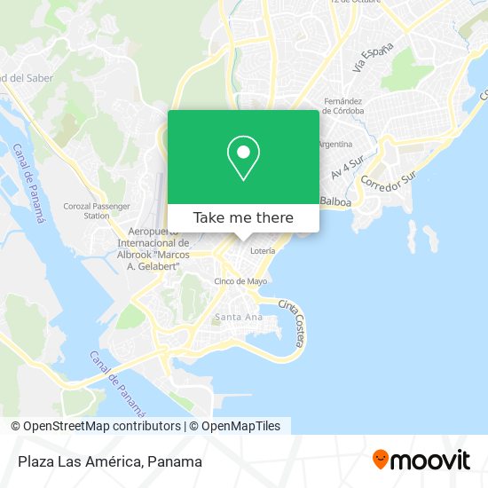 Plaza Las América map