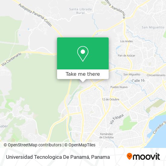 Universidad Tecnologica De Panamá map