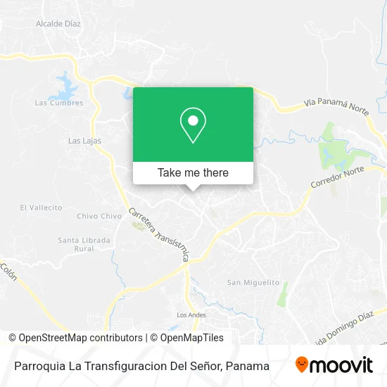 Mapa de Parroquia La Transfiguracion Del Señor