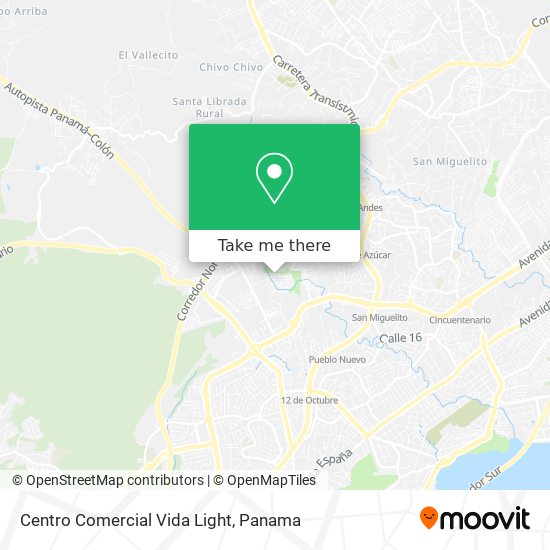 Centro Comercial Vida Light map