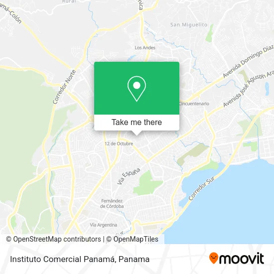 Mapa de Instituto Comercial Panamá