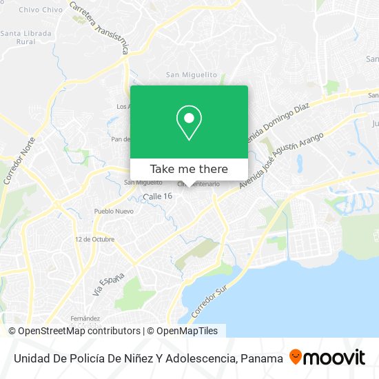 Mapa de Unidad De Policía De Niñez Y Adolescencia