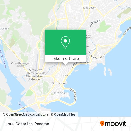 Hotel Costa Inn map