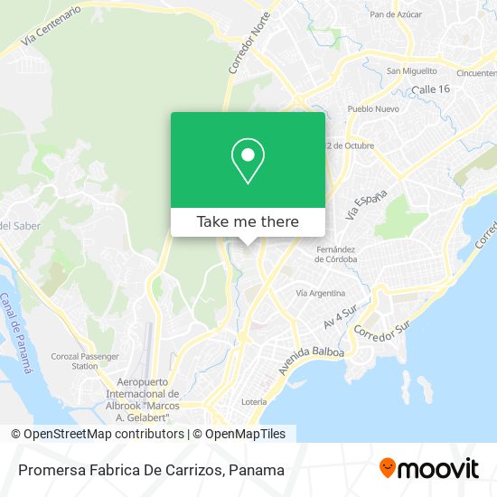 Mapa de Promersa Fabrica De Carrizos