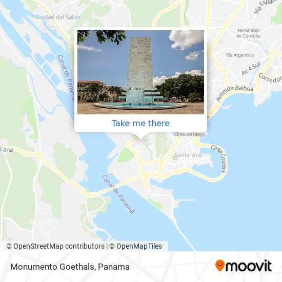Monumento Goethals map