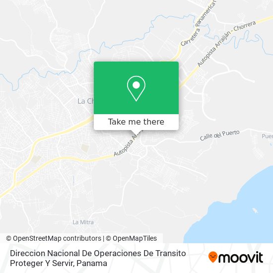 Mapa de Direccion Nacional De Operaciones De Transito Proteger Y Servir