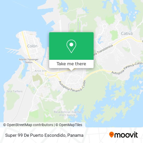 Super 99 De Puerto Escondido map