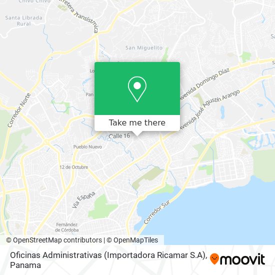 Oficinas Administrativas (Importadora Ricamar S.A) map