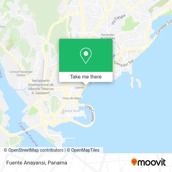 Mapa de Fuente Anayansi