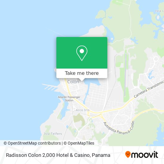 Radisson Colon 2,000 Hotel & Casino map