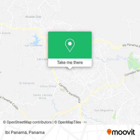 Mapa de Ibi Panamá