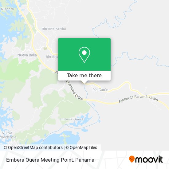 Embera Quera Meeting Point map