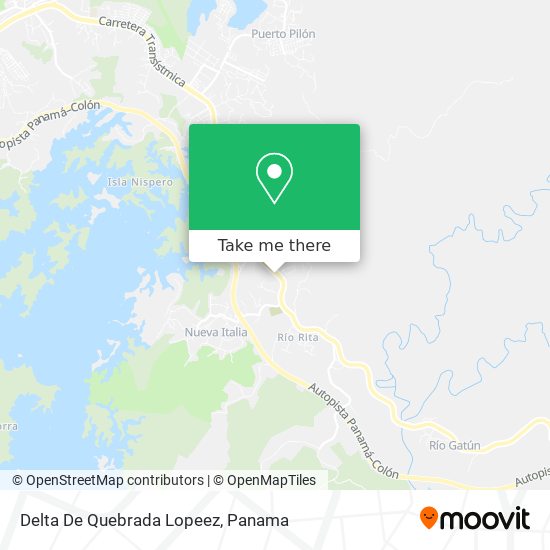 Delta De Quebrada Lopeez map