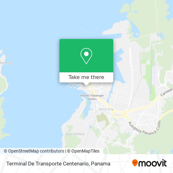 Terminal De Transporte Centenario map