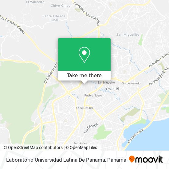 Laboratorio Universidad Latina De Panama map