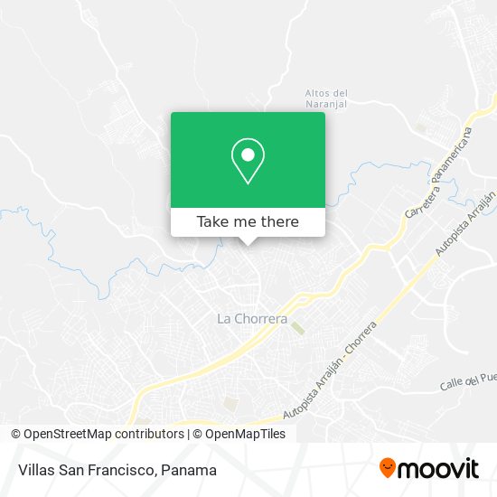 Villas San Francisco map