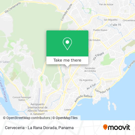Mapa de Cerveceria - La Rana Dorada