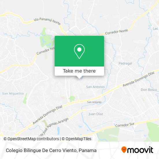 Mapa de Colegio Bilingue De Cerro Viento