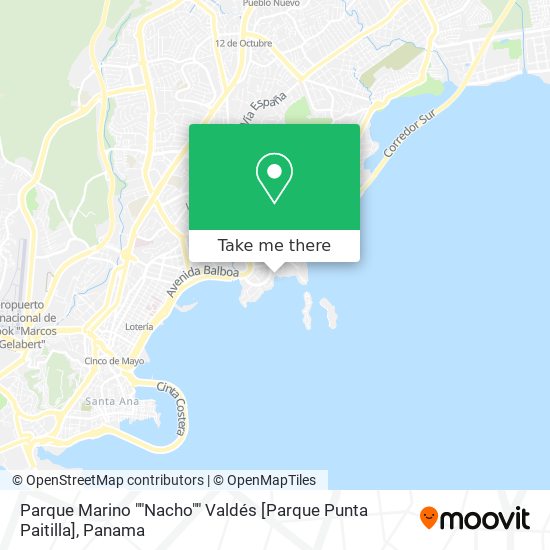 Mapa de Parque Marino ""Nacho"" Valdés [Parque Punta Paitilla]