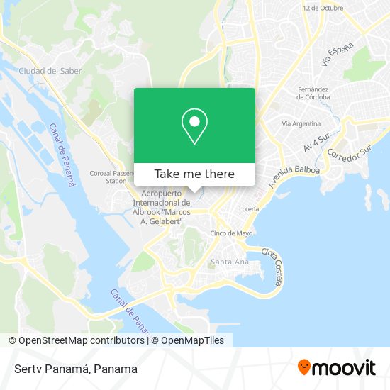 Mapa de Sertv Panamá